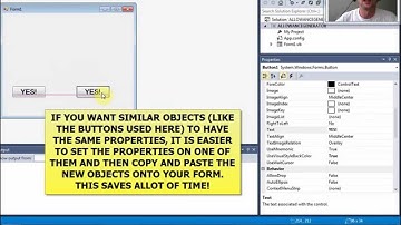 VISUAL BASIC VIDEO 3 WORKING WITH PROPERTIES