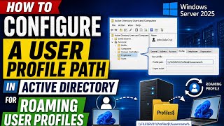 How to configure a user profile path in Active Directory for Roaming User Profiles #hoobasics