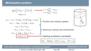 Robotic Handling of Liquids with Spilling Avoidance: A Constraint-Based Control Approach