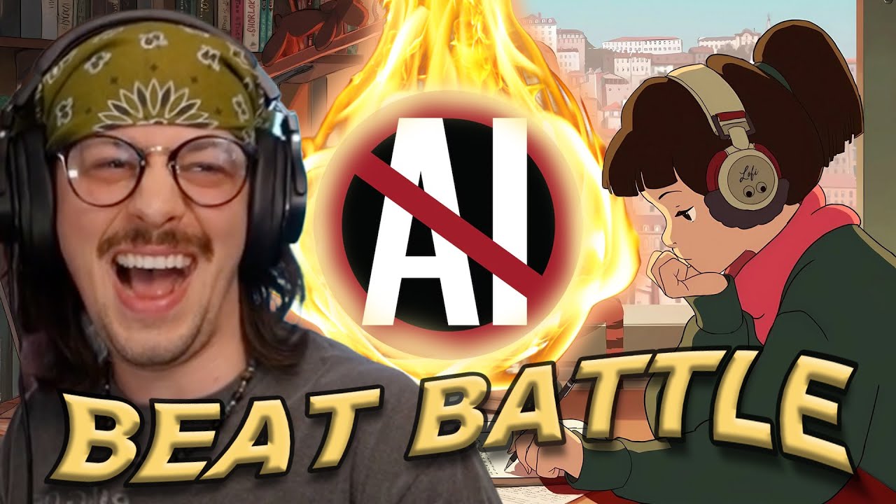 fighting against AI music with LOFI GIRL! *BEAT BATTLE*