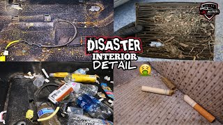 Deep Cleaning a Smoker's DIRTY Car | DISASTER Interior Detailing \& Satisfying Transformation!!