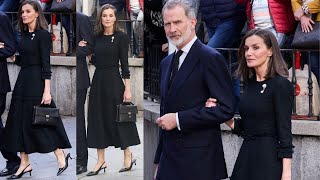 Queen Letizia's stunning Black look for family mass