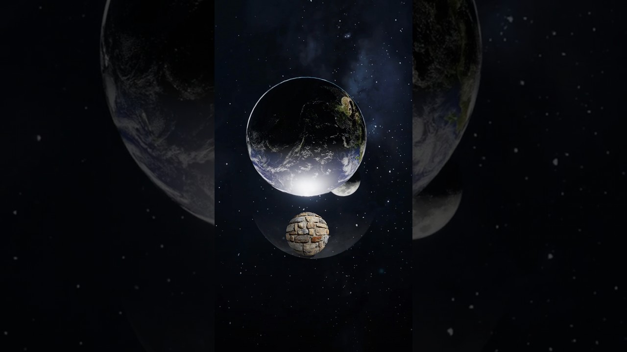 If something such as a stone is thrown at the moon