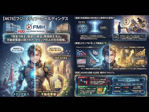 【4676】フジ・メディアＨＤ、株主激変の真相を徹底解剖