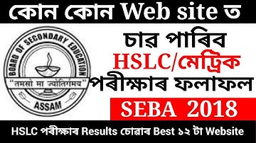 Assam HSLC Results Check Best Website 2018 By Tik Tok Help