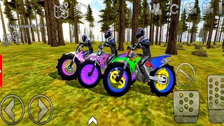 3 Player Bike Racing On Jungle Road motorbike Gameplay Offroad Outlaws Online Gaming Video For Us screenshot 2