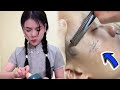 ASMR|Although there was a lot of fuzz and dead skin on his face,the beauty helped him shave it clean