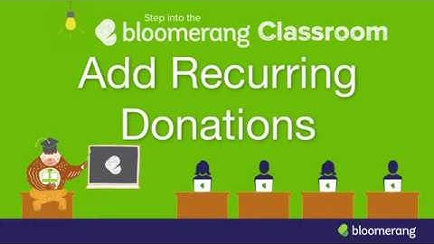 Add Recurring Donations