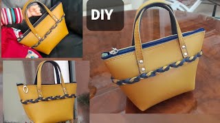 خياطة صاك العيد للبنوتات2022🤩DIY  Sewing Sak for girls with Sky leather