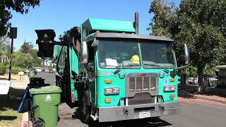 LA Sanitation Peterbilt 320 Amrep Slamming Trash Barrels @CaliforniaGarbageTrucks