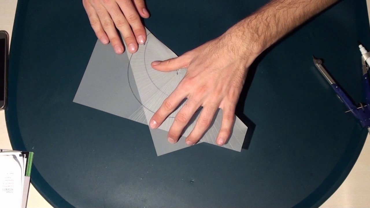 Construción Elipse: Curvas Conicas doblando papel