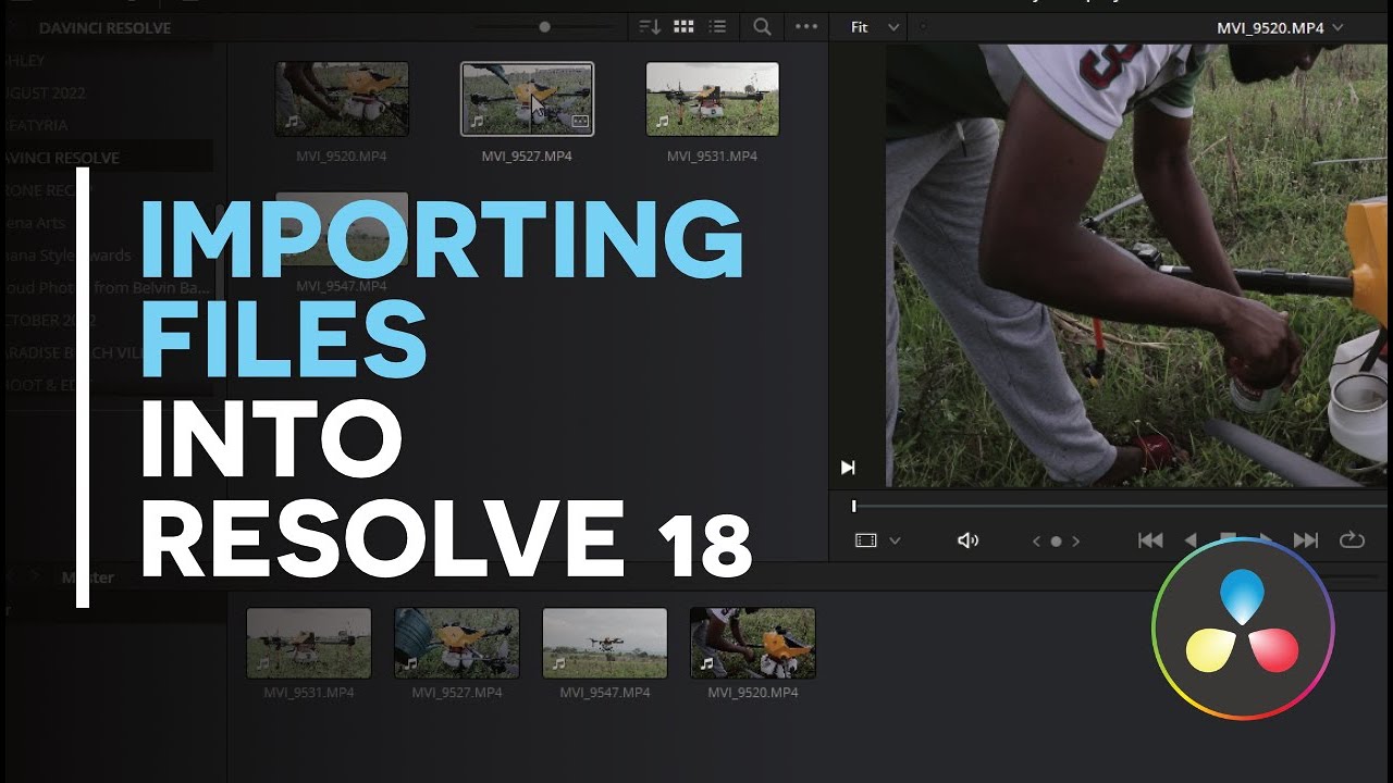04 Importing files into Davinci Resolve 18 YouTube