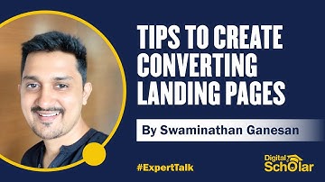 Tips To Create Converting Landing Pages | Swaminathan Ganesan | Swipe Pages Tutorial