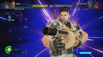 Démo MVCI- Marvel vs Capcom Infinite -  Gameplay Chris Redfield & Rocket Raccoon