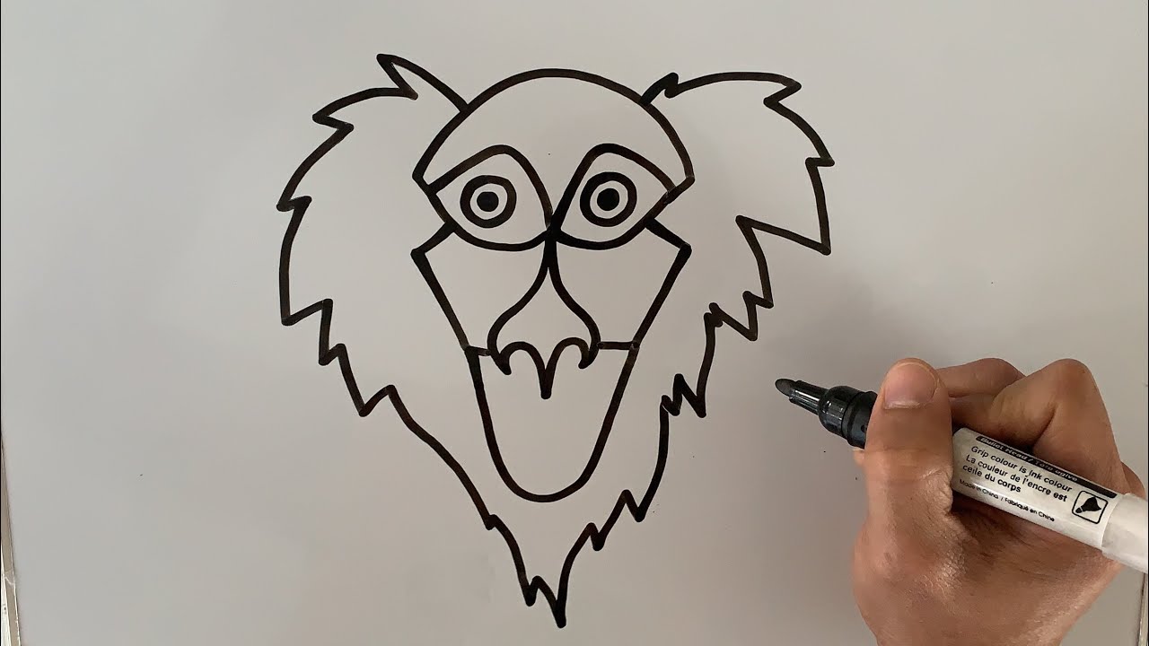How to draw Rafiki | Lion King | Daily Doodles | Doodles by Ron - YouTube