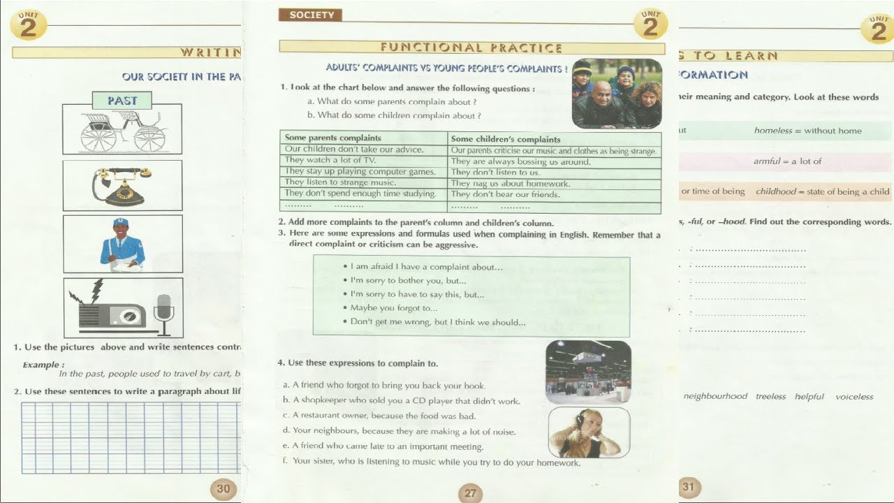 Ticket To  English Unit 2 : Society 