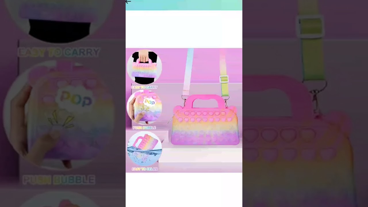 Pop Purse Easter Gifts Fidget Pop Shoulder Bag Handbag 