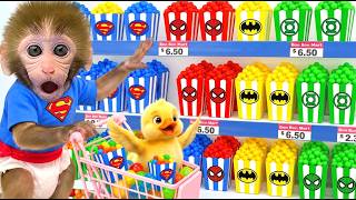 Monyet Bibi Imut berubah menjadi pahlawan Superhero dan memasak popcorn pelangi