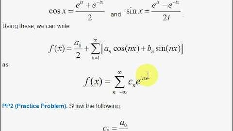 P1. Fourier Series with Exponentials