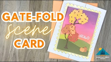 Gate-Fold Card with Fall Scene