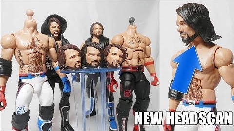 MAKING CUSTOM ELITE AJ STYLES WWE FIGURES - NEW HEADSCAN