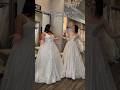 Besties choosing the same wedding dress in BERTA Bridal!