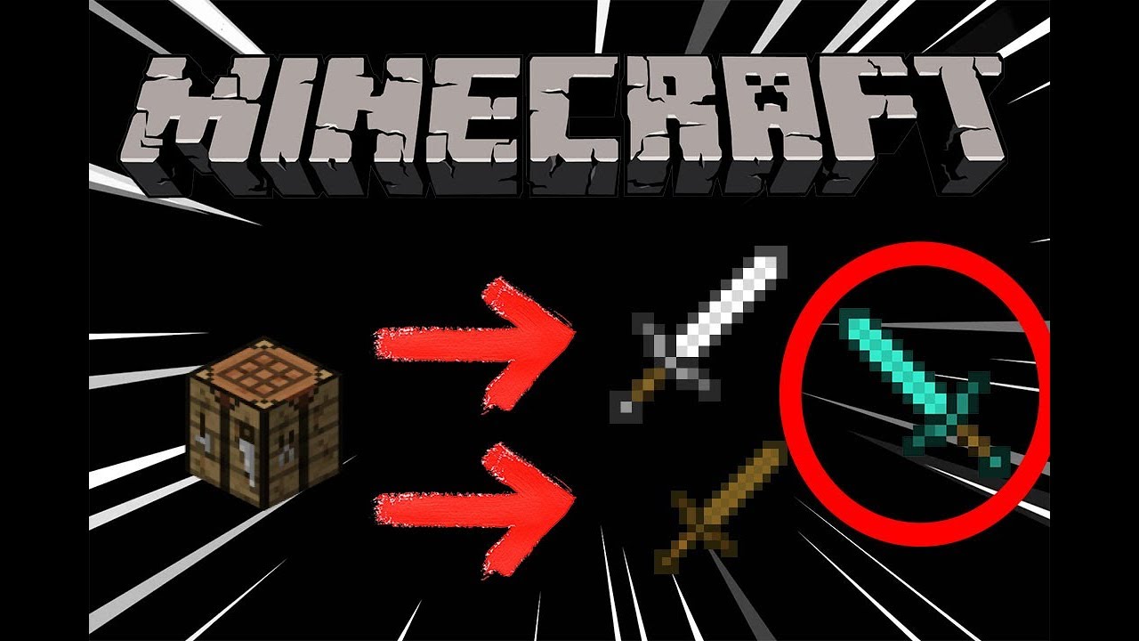 Comment construire une épée sur minecraft! - YouTube
