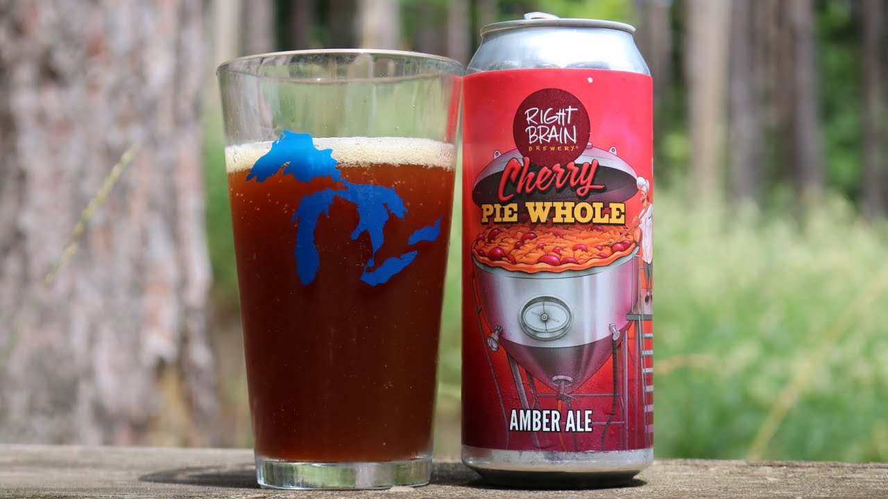 Right Brain Brewery|Cherry Pie Whole|Amber Ale Made With Cherry Pies?!🥧