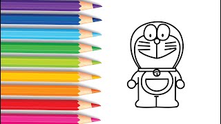 Menggambar Dan Mewarnai Doraemon - Cara Menggambar Dan Mewarnai Doraemon