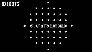9x1 dots beautiful Sikku Kolam/simple kambi kolam/friday beginners Melika Muggulu/play with Rangoli