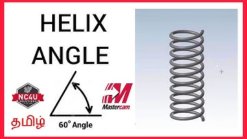 How to Find Helix Angle in Mastercam ?  NC4U   - Tamil - CNC Training - Coimbatore