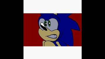 Sonic the Hedgehog running away - animation on flipaclip