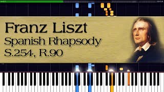 Franz Liszt - Spanish Rhapsody S.254, R.90 | Piano Tutorial