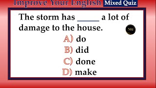 Improve your English | Mixed English Grammar Quiz | All 12 Tenses test | No.1 Quality English screenshot 2