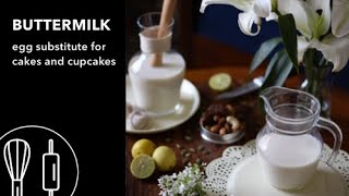 Home made buttermilk | 2 ingredient egg substitute for cakes and
cupcakes couple of bakers