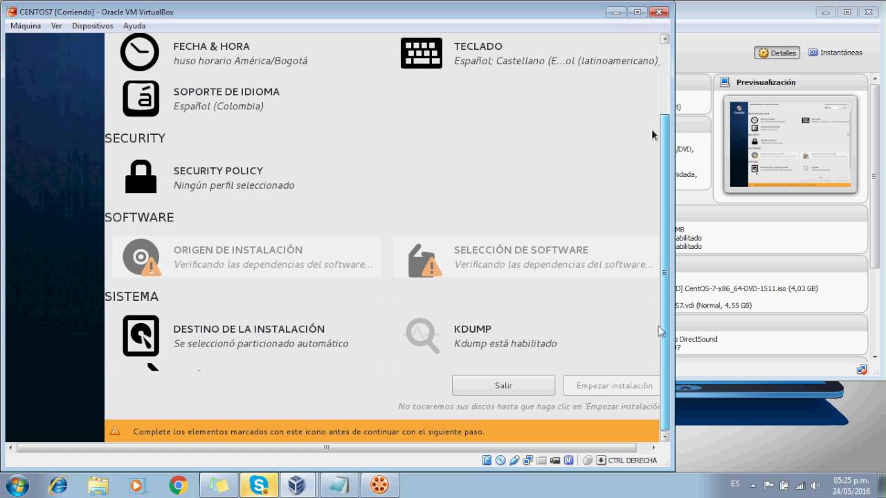 INSTALACIÓN CENTOS7 EN VIRTUAL BOX PARA OTRS parte1 - YouTube