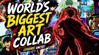 World's Biggest art collab in anime art history | 20 artists unite..! #Art #anime #drawing 