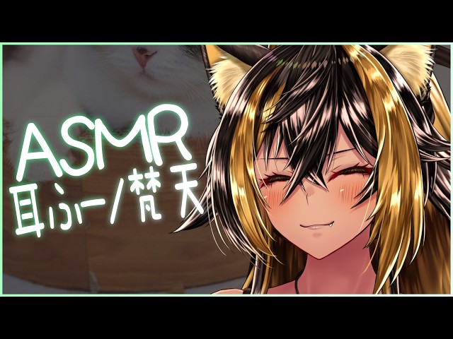 ⚡ASMR / KU100 音量でか 耳ふーと梵天 - Fu・BONTEN  - 2_18⚡【猫小夜くろえ/Vtuber】