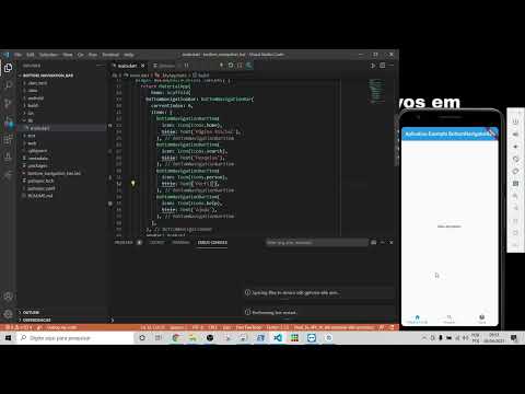Menu Inferior em Flutter usando BottomNavigationBar e ButtomNavigationBarItems - Aula 1