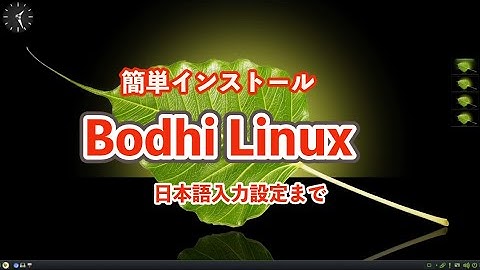 [Linux] Bodhi Linux を簡単にインストール