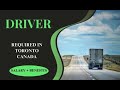 Driver Required in Toronto, Canada 🚗🇨🇦 #TorontoJobs #CanadaJobs #DriverJobs
