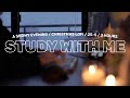 3-HOUR STUDY WITH ME / Calm Lofi + fireplace / A Snowy Evening / Pomodoro (25/5)