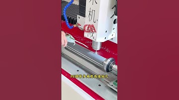 PE Round Pipe Drilling Sample by DNC 1003DDR1 4 Axis 2 Spindles CNC Metal Plastic Drilling Machine