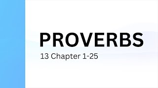 Proverbs Chapter 13 | Holy Bible - Indian Sign Language Version (ISLV)