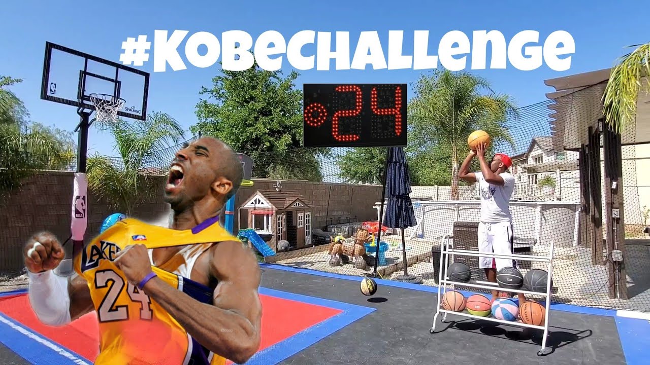 KOBE! Can you make 8 Basketball Shots in 24 secs 