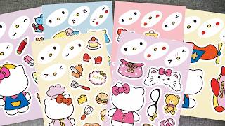 Hello Kitty and Friends Sticker Book DIY 🎀 My Melody Kuromi Cinnamoroll | Satisfying ASMR screenshot 1