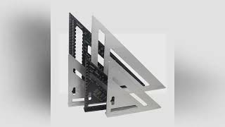 7''/12" Triangle Ruler Square Angle Protractor Aluminum Alloy Right Angle Ruler For Building Framing