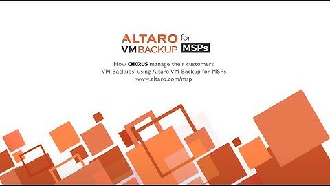 How Chorus manage their customers VM Backups