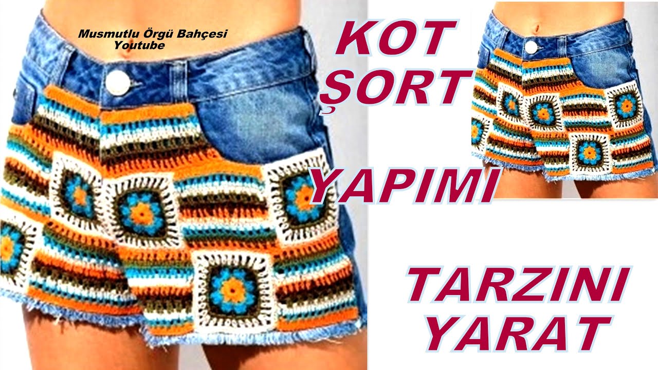 Örgü Kot Şort Yapımı Yaza Damgasını Vuracak Moda Olan Şort #örgü #örgükotşortyapımı #moda