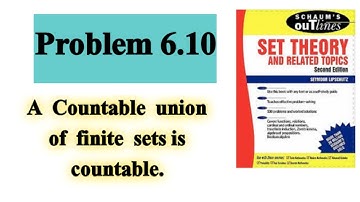 A countable union of finite sets is countable| Set theory | Problem 6.10 #settheory #mscmaths